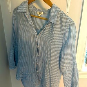 Soft beachy button down with bell sleeves